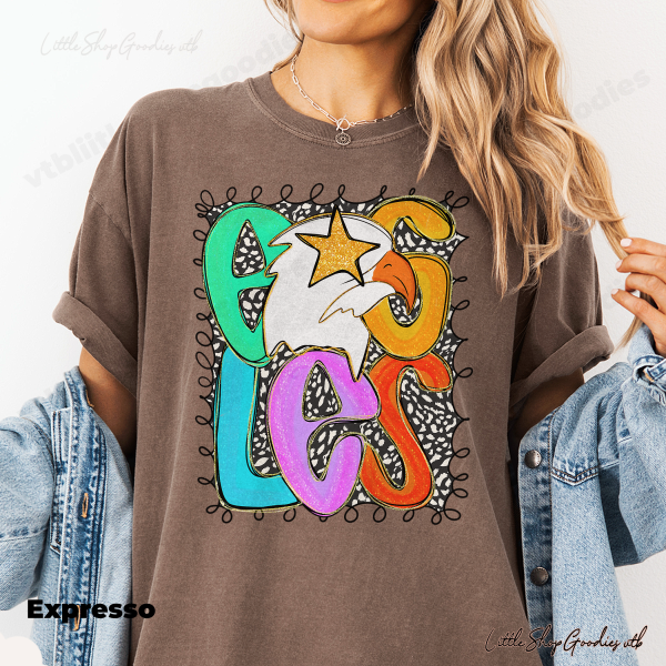 Comfort Colors® Preppy Eagles Mascot Shirt