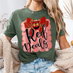 Red Devils Mascot Shirt Comfort Colors Football TShirt, Football Mom Game Day Tee - Image 3