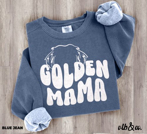 Custom Dog Mama Shirt Comfort Colors Sweatshirt, Golden Mama Tee, Frenchie Mama Shirt, Personalized Dog Mom Gift - Image 3
