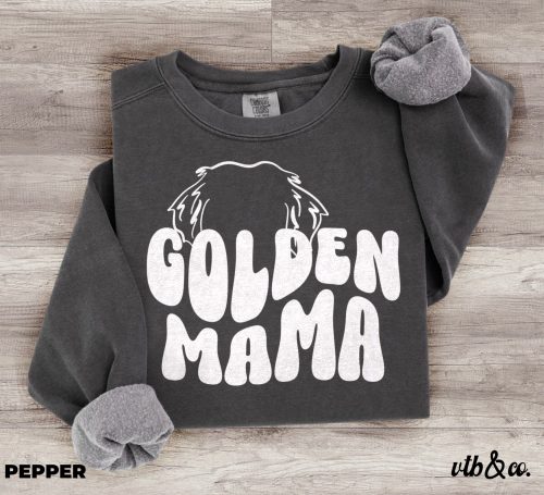 Custom Dog Mama Shirt Comfort Colors Sweatshirt, Golden Mama Tee, Frenchie Mama Shirt, Personalized Dog Mom Gift - Image 8