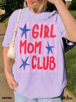 Girl Moms Club Shirt, Comfort Colors Shirt, Girl Mom Tee, Retro Mama Shirt, Mother's Day Gift, Cute Mom Graphic Tee - Image 3
