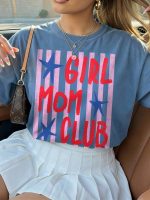 Girl Moms Club Shirt, Comfort Colors Shirt, Girl Mom Tee, Retro Mama Shirt, Mother's Day Gift, Cute Mom Graphic Tee - Image 5