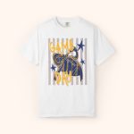 Custom Mascot Shirt Comfort Colors Faux Glitter, School Spirit Striped Shirt, Game Day Tee, (Football Ball Design Bow) - Image 8