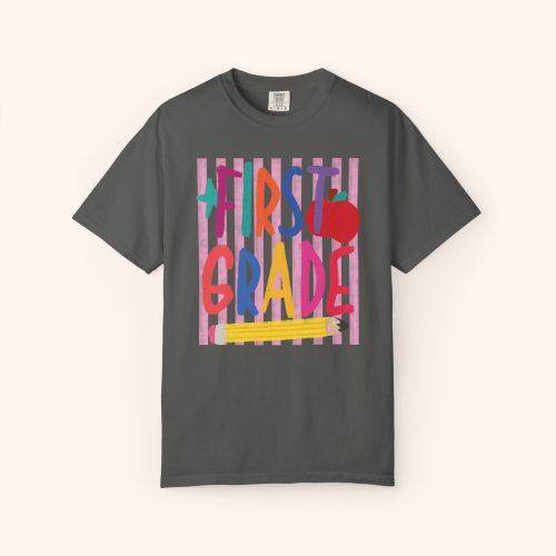 First Grade Shirt Comfort Colors Back To School Tee - Image 13