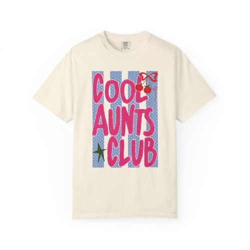 Aunts Club T-Shirt, Retro Aunt Design Cherry Comfort Colors® - Image 3