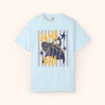 Custom Mascot Shirt Comfort Colors Faux Glitter, School Spirit Striped Shirt, Game Day Tee, (Football Ball Design Bow) - Image 6