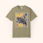 Custom Mascot Shirt Comfort Colors Faux Glitter, School Spirit Striped Shirt, Game Day Tee, (Football Ball Design Bow) - Image 12