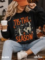Tis the Season Halloween Sweatshirt, Crewneck Sweatshirt, Spooky Season Crewneck, Gildan Halloween Sweatshirt, Retro Fall Pullover - Image 14