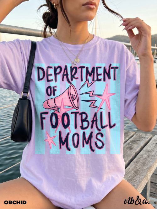 Football Moms Shirt, Comfort Colors Tee, Football Mom Shirt, Game Day Shirt, Sports Mom Tee, Retro Football Graphic, Tailgate Outfit - Image 2