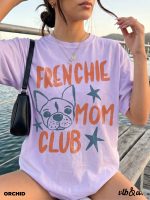 Frenchie Mom Club Shirt, Comfort Colors Tee, French Bulldog Mom Shirt, Dog Mom Graphic Tee, Retro Pet Lover Shirt, Frenchie Gift - Image 2