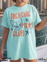 Frenchie Mom Club Shirt, Comfort Colors Tee, French Bulldog Mom Shirt, Dog Mom Graphic Tee, Retro Pet Lover Shirt, Frenchie Gift - Image 11