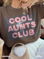 Comfort Colors® Aunts Club T-Shirt Coquette Stripes Aunt Design - Image 9