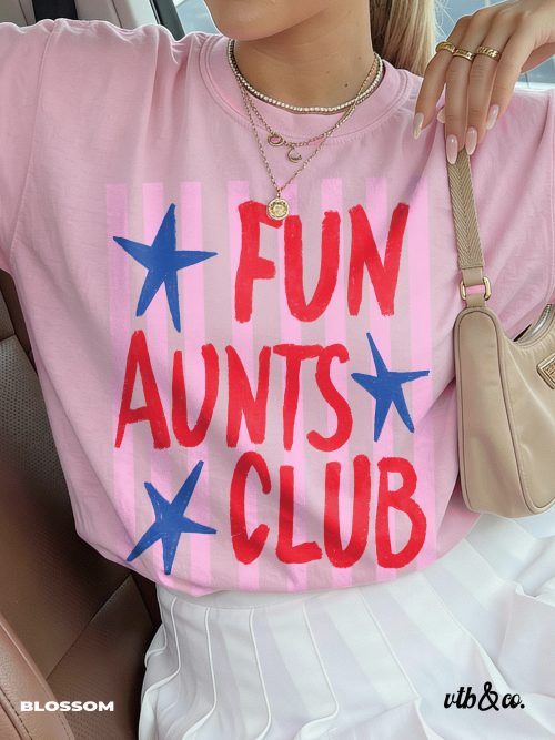 Comfort Colors® Fun Aunts Club TShirt, Retro Aunt Design Shirt,  Gift for Aunt - Image 8