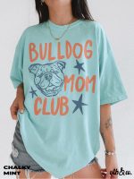 Bulldog Mom Club Shirt, Comfort Colors Tee, Bulldog Mom Shirt, Dog Mom Graphic Tee, Retro Pet Lover Shirt
