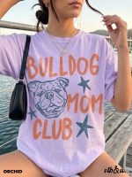 Bulldog Mom Club Shirt, Comfort Colors Tee, Bulldog Mom Shirt, Dog Mom Graphic Tee, Retro Pet Lover Shirt - Image 4