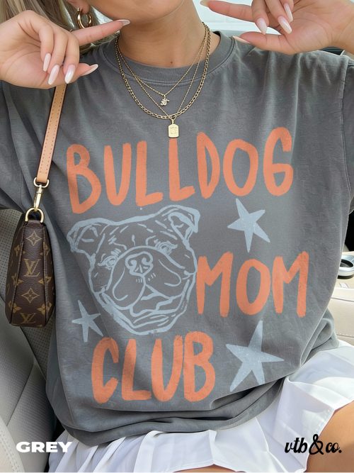 Bulldog Mom Club Shirt, Comfort Colors Tee, Bulldog Mom Shirt, Dog Mom Graphic Tee, Retro Pet Lover Shirt - Image 7