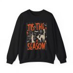 Tis the Season Halloween Sweatshirt, Crewneck Sweatshirt, Spooky Season Crewneck, Gildan Halloween Sweatshirt, Retro Fall Pullover - Image 16