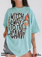 Retro Halloween Shirt Funny Witch Halloween Shirt, Witch Way to the Candy Tee, Vintage Halloween T Shirt, Spooky Candy Shirt - Image 2