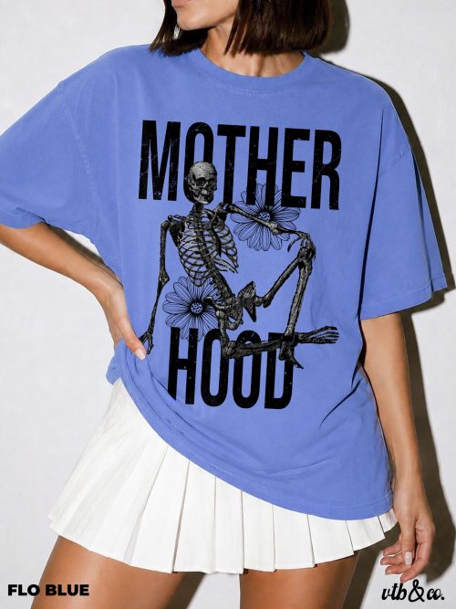 Mother Hood Shirt Comfort Colors, Skeleton Mom Shirt, Funny Mom Shirt, Cool Mom Tee, Motherhood Shirt, Mom Gift - Image 4
