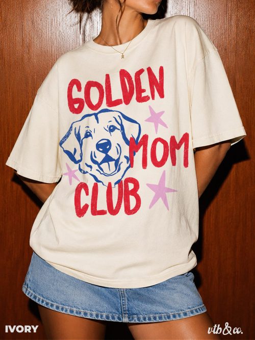 Golden Retriever Mom Club Shirt, Comfort Colors Graphic Tee - Image 2
