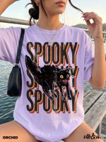 Spooky Cat Shirt Comfort Colors Halloween® Tee Spooky Season Shirt for Women - Image 2