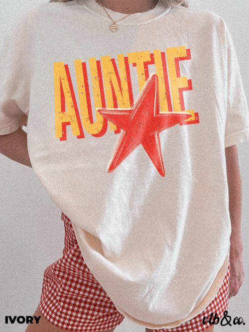 Auntie Shirt Comfort Colors® Aunt Club Shirt, New Aunt Gift, Auntie Pregnancy, Trendy Aunt Shirt - Image 2
