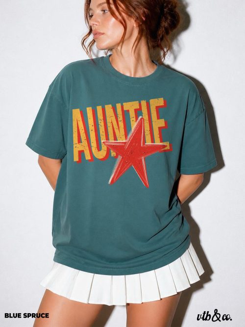 Auntie Shirt Comfort Colors® Aunt Club Shirt, New Aunt Gift, Auntie Pregnancy, Trendy Aunt Shirt - Image 9