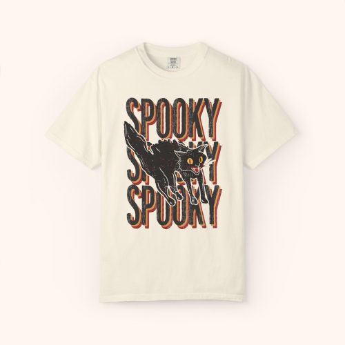 Spooky Cat Shirt Comfort Colors Halloween® Tee Spooky Season Shirt for Women - Image 17