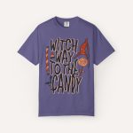 Retro Halloween Shirt Funny Witch Halloween Shirt, Witch Way to the Candy Tee, Vintage Halloween T Shirt, Spooky Candy Shirt - Image 15